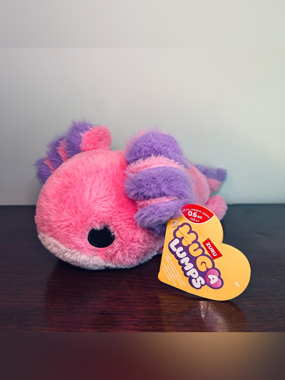 Zuru Hug-A-Lumps Ally Axolotl Weighted Plush Fuzzy 1.3lbs